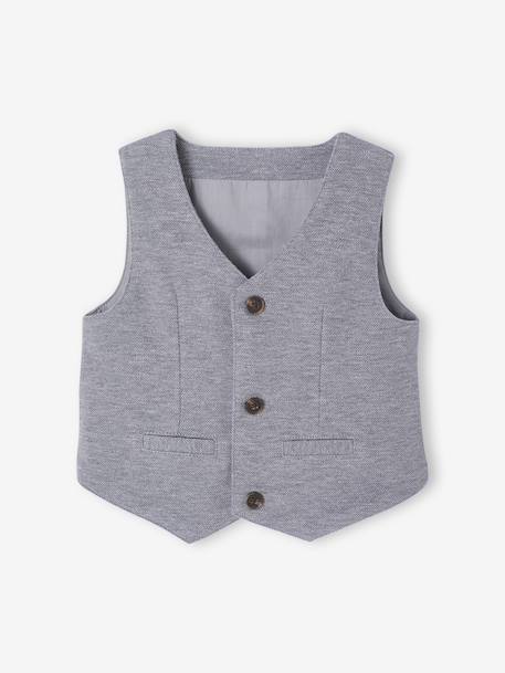 Babyset voor jongens met hemd, vlinderdas en vest wit - vertbaudet enfant 