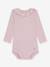 Body bébé à collerette coton côte 1x1 fille rose - vertbaudet enfant 