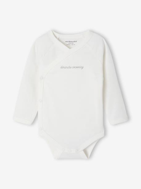 Coffret semainier de 7 bodies naissance mixte avec messages écru - vertbaudet enfant 