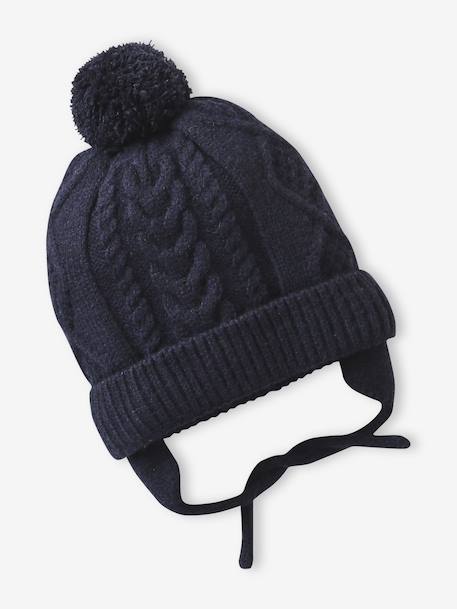 Ensemble Bonnet Snood Moufles Bébé Garçon encre - vertbaudet enfant 