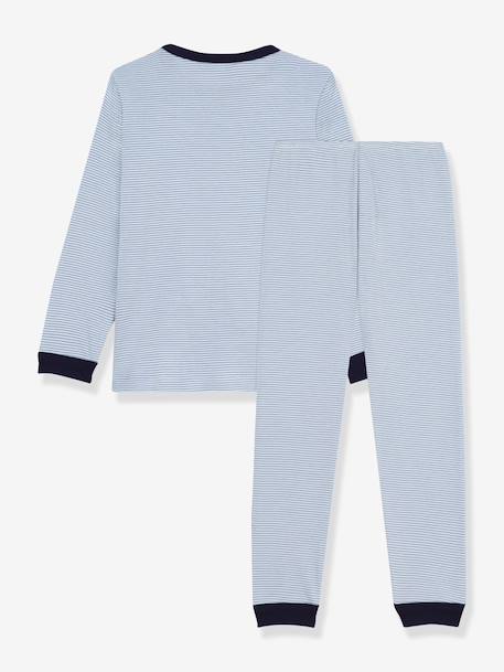 Pyjama enfant en coton à rayures gris - vertbaudet enfant 