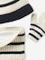 Gestreept babyset voor jongens muts + snood + wanten/handschoenen ecru - vertbaudet enfant 