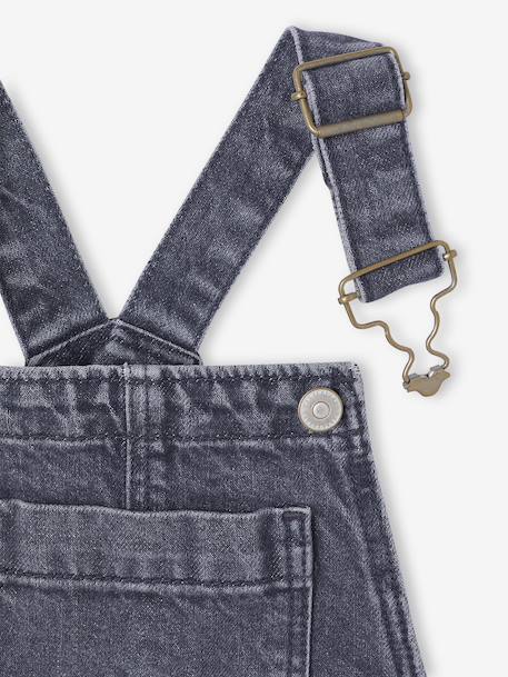 Salopette fille large en denim denim black+stone - vertbaudet enfant 