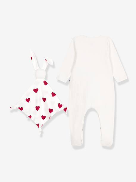 Ensemble cadeau naissance en velours blanc - vertbaudet enfant 