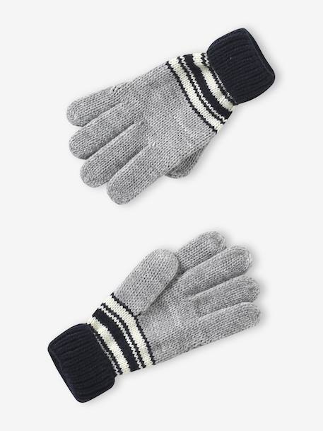 Coffret Noël bonnet Urban Park + snood + moufles/gants garçon gris chiné - vertbaudet enfant 