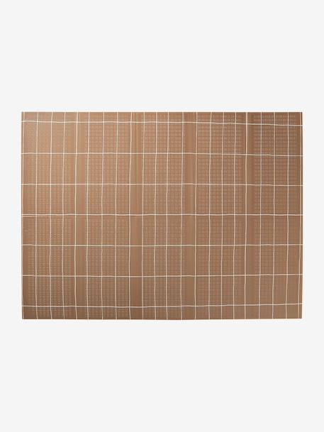 Waterdichte mat voor motoriek beige+ecru+groen+rozen - vertbaudet enfant 