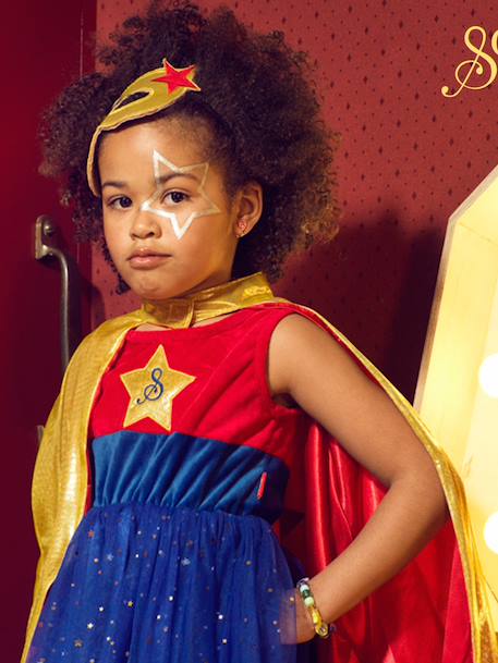 Déguisement super-héroïne bleu foncé - vertbaudet enfant 