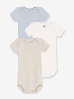 -Lot de 3 bodies unis manches courtes bébé