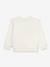Sweater voor meisjes van bedrukt katoen met ruches PETIT BATEAU ecru - vertbaudet enfant 
