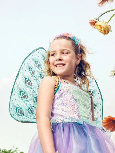 Déguisement Tamara : robe + ailes de paon bleu - vertbaudet enfant 