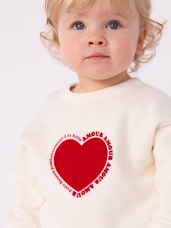 Bébé-Pull, gilet, sweat-Sweat bébé en molleton motif c½ur