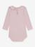 Body bébé à collerette coton côte 1x1 fille rose - vertbaudet enfant 