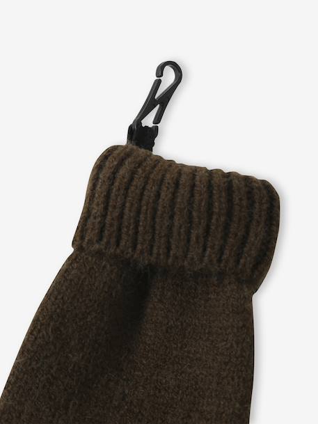 Babyset jongen muts + snood + wanten/handschoenen « Outdoor » grijsblauw+kaki - vertbaudet enfant 