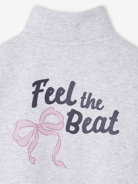 Ensemble sweat et legging métalisé sport fille gris chiné - vertbaudet enfant 