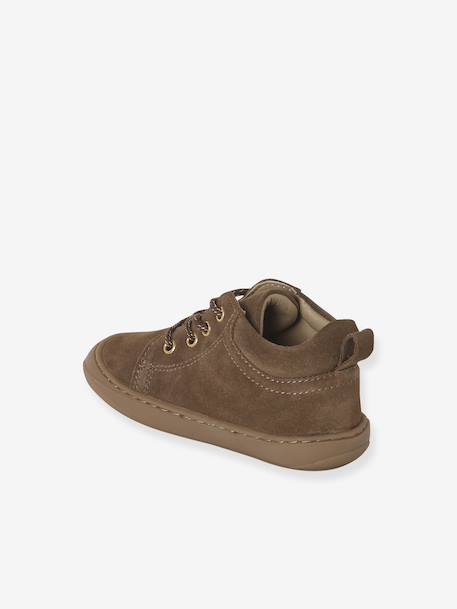 Chaussures premiers pas bébé lacets brun+fuchsia+jaune d'or+marron+rose - vertbaudet enfant 