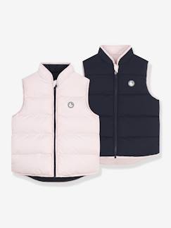 -Donsjack voor kinderen, mouwloos, omkeerbaar, tweekleurig PETIT BATEAU
