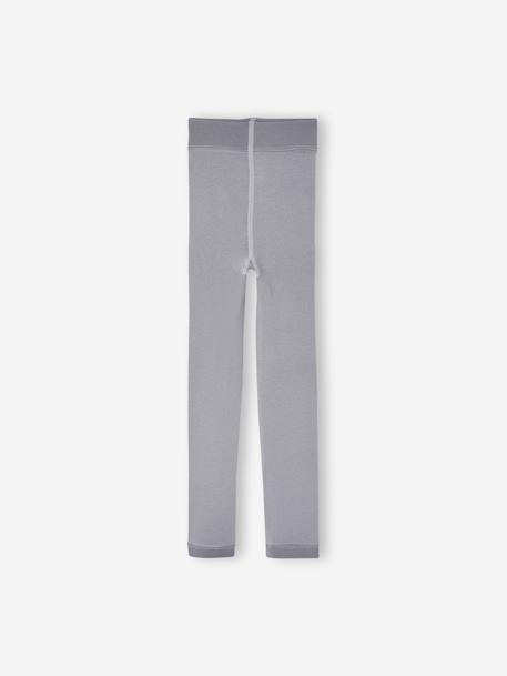 Leggings maille polaire fille bleu+gris chiné+gris perle+mauve+noir - vertbaudet enfant 