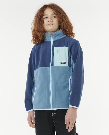 Sweat zippé en maille polaire Raw Energy block Fleece bleu - vertbaudet enfant 