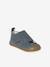 Chaussons à scratchs toile bébé bleu imprimé - vertbaudet enfant 