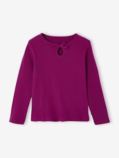 -T-shirt en côtes fille manches longues