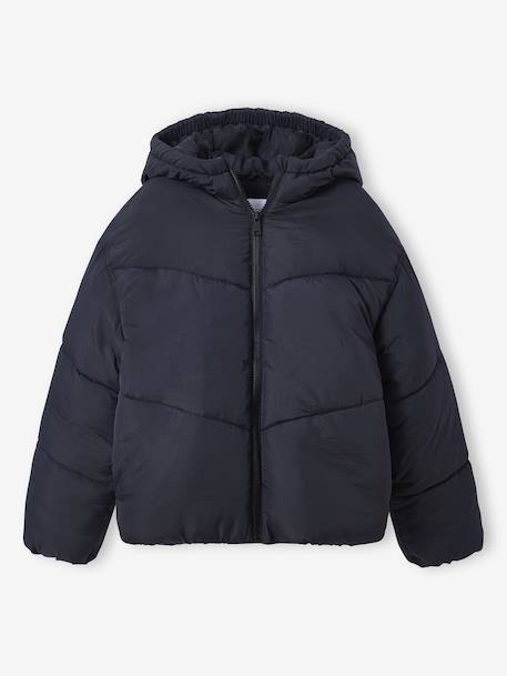 Donsjack met korte capuchon voor meisjes JONEN zwart - vertbaudet enfant 