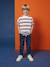 Jean garçon large facile à enfiler denim black+denim bleached+denim brut+gris+stone - vertbaudet enfant 