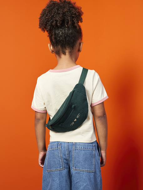 Sac banane animation poche chat fille double stone+écru+vert de gris - vertbaudet enfant 