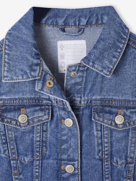 Veste jean fille bleu moyen - vertbaudet enfant 