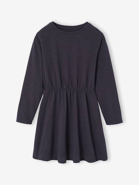 Ensemble robe et gilet matelassé fille anthracite+bois de rose - vertbaudet enfant 