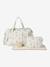 Sac à langer COLINA gaze de coton blanc imprimé+cappuccino+écru - vertbaudet enfant 