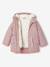 Parka fille à capuche 3 en 1 parka + veste matelassée bois de rose+marine - vertbaudet enfant 