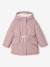 Parka fille à capuche 3 en 1 parka + veste matelassée bois de rose+marine - vertbaudet enfant 