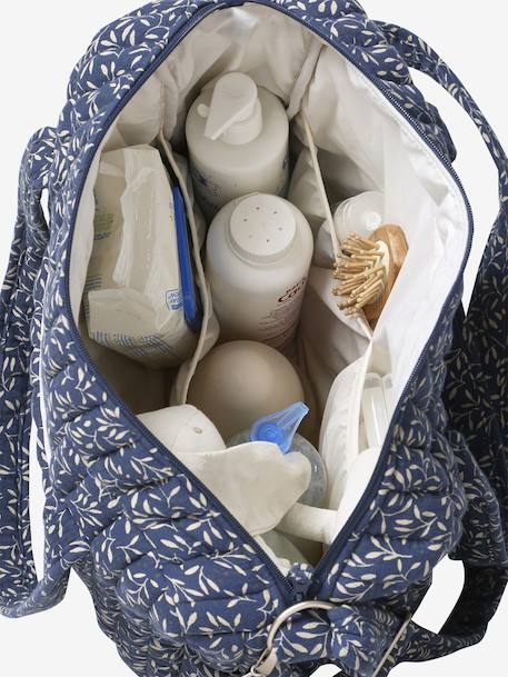 Sac à langer en gaze de coton JOIOSA bleu nuit+bronze+écru - vertbaudet enfant 