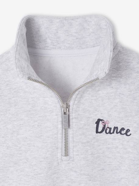 Ensemble sweat et legging métalisé sport fille gris chiné - vertbaudet enfant 