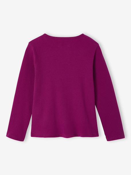 T-shirt met lange mouwen voor meisjes donkerpaars+marineblauw - vertbaudet enfant 