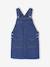 Ensemble fille robe salopette jean et tee shirt rayé bleu moyen - vertbaudet enfant 