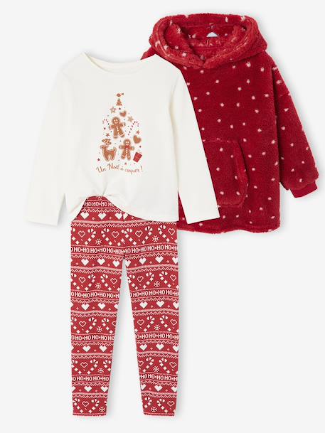 Kerst pyjama set voor meisjes rood - vertbaudet enfant 