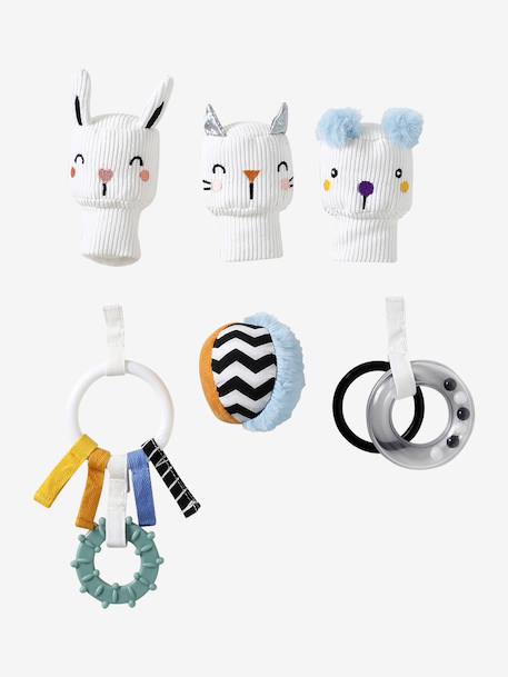 Tapis d'éveil moelleux et ludique bleu+écru+marron+multicolore+noir+rouge - vertbaudet enfant 