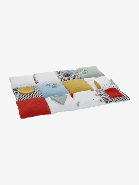 Tapis d'éveil moelleux et ludique bleu+écru+marron+multicolore+noir+rouge - vertbaudet enfant 