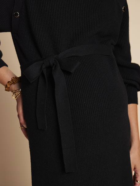 Robe en tricot grossesse et allaitement noir - vertbaudet enfant 