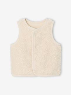 -Mouwloos baby vest in imitatiebont 
