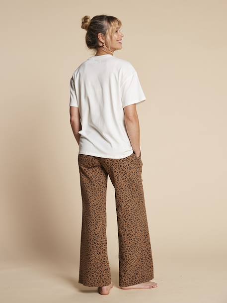 Pyjama set 2-delig luipaard zwangerschap en borstvoeding ENVIE DE FRAISE taupe - vertbaudet enfant 