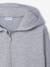 Sweat court zippé à capuche fille gris chiné - vertbaudet enfant 