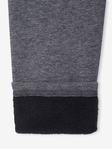 Meisjeslegging met fleecevoering gemêleerd grijs+marineblauw+rouge+zwart - vertbaudet enfant 