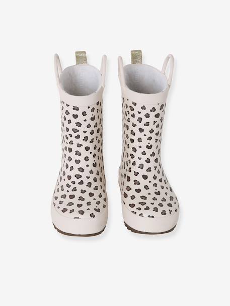 Rubberen regenlaarzen met print voor kinderen beige, bedrukt+roze, bedrukt - vertbaudet enfant 