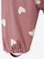 Bedrukte regenjas met capuchon voor baby's, gevoerd met fleece oudroze+vanille - vertbaudet enfant 