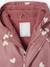 Bedrukte regenjas met capuchon voor baby's, gevoerd met fleece oudroze+vanille - vertbaudet enfant 