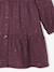 Robe fille en gaze de coton imprimée pois irisés prune+vert sapin+vert sauge - vertbaudet enfant 