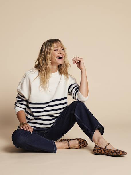 Zwangerschaps trui van ENVIE DE FRAISE ecru - vertbaudet enfant 