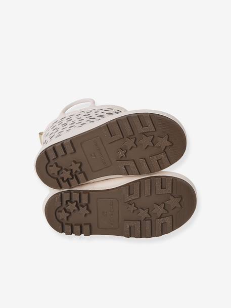 Bottes de pluie fille caoutchouc imprimé collection maternelle beige imprimé+marine - vertbaudet enfant 